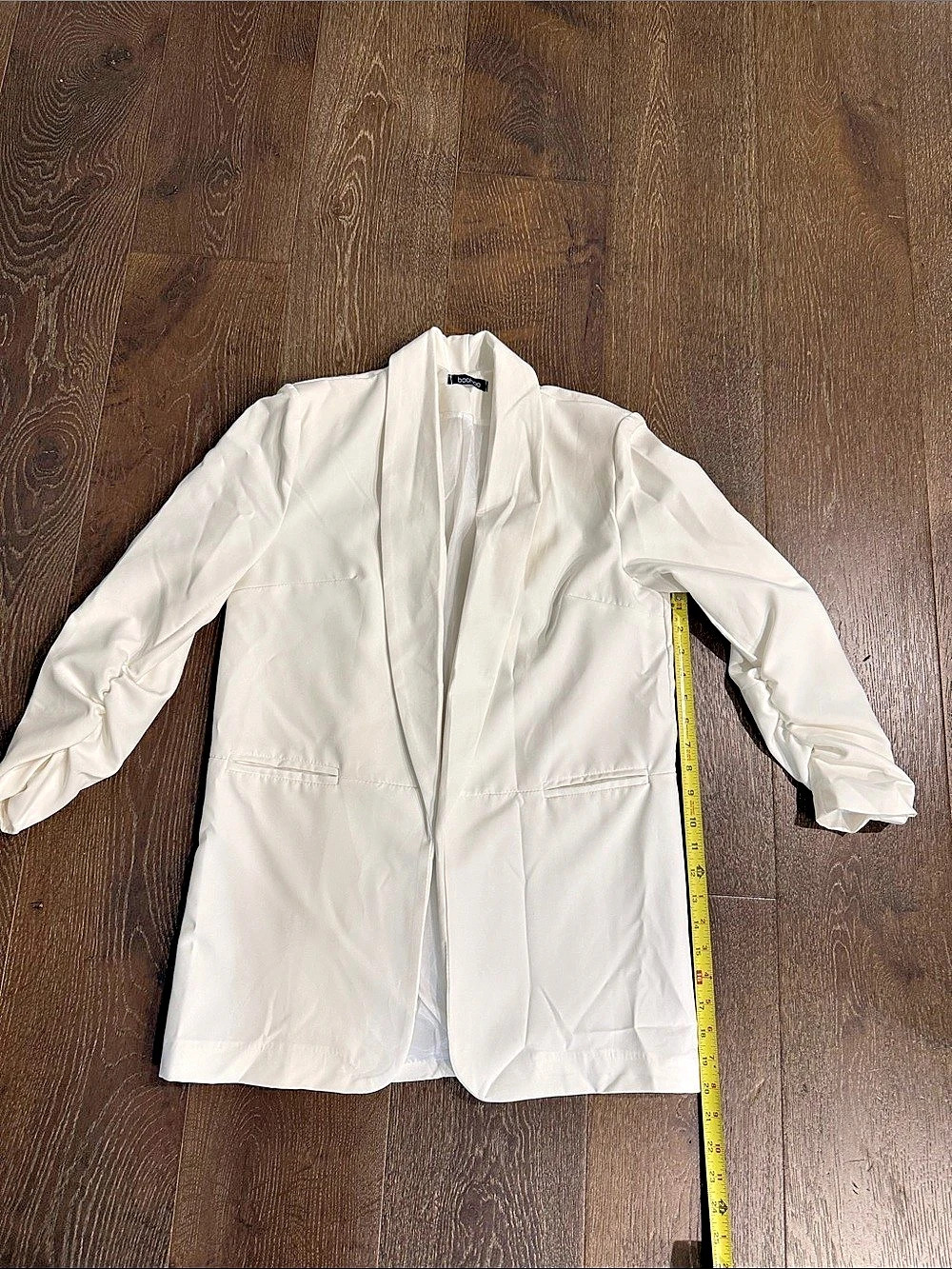 boohoo White Blazer Size Large Like New